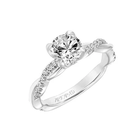 Ladies wedding rings for island weddings -ArtCarved "Daffodil" Engagement Ring