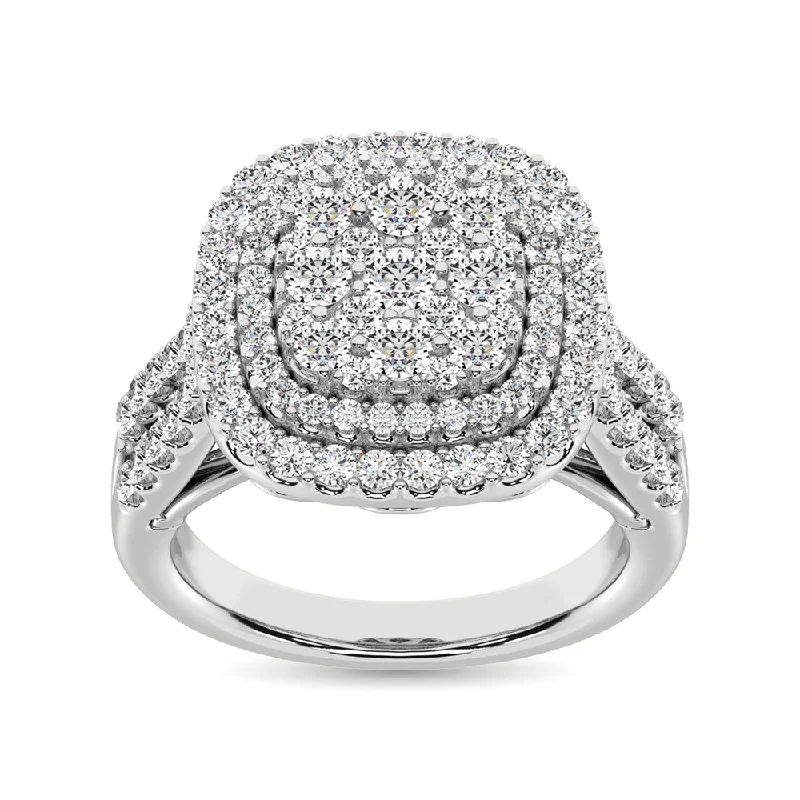 Ladies wedding rings for digital unions -Diamond 2 Ct.Tw. Engagement Ring in 14K White Gold