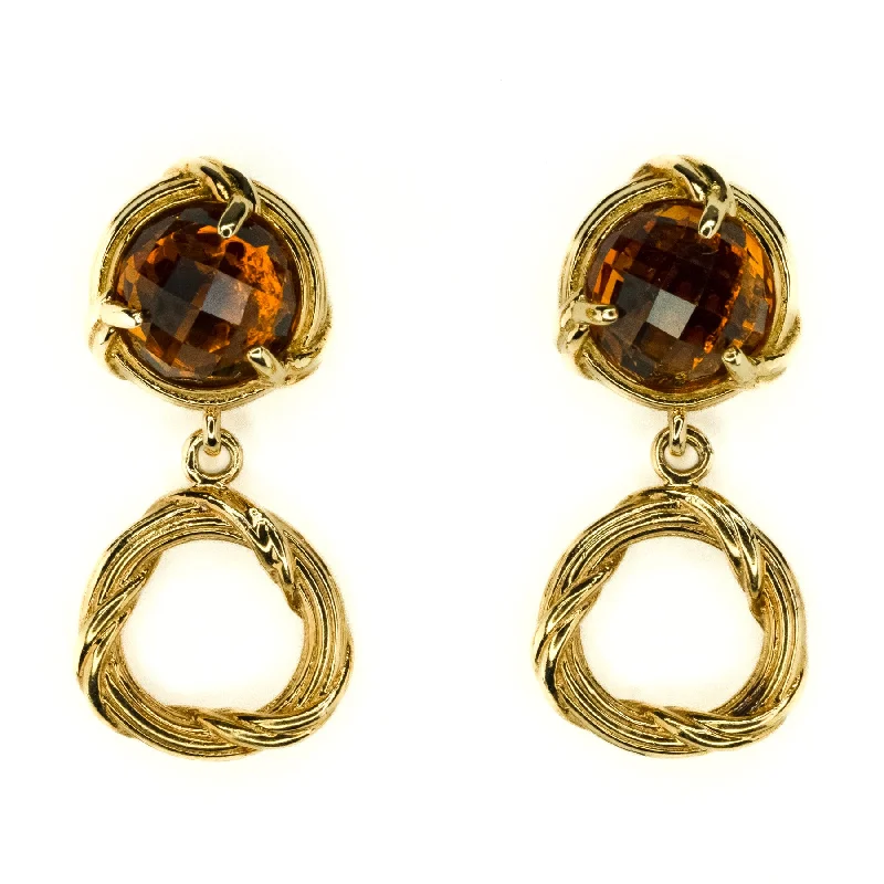 Ladies earrings for seeker charm -3.86ctw Peter Thomas Roth Citrine Earrings in 18K Yellow Gold