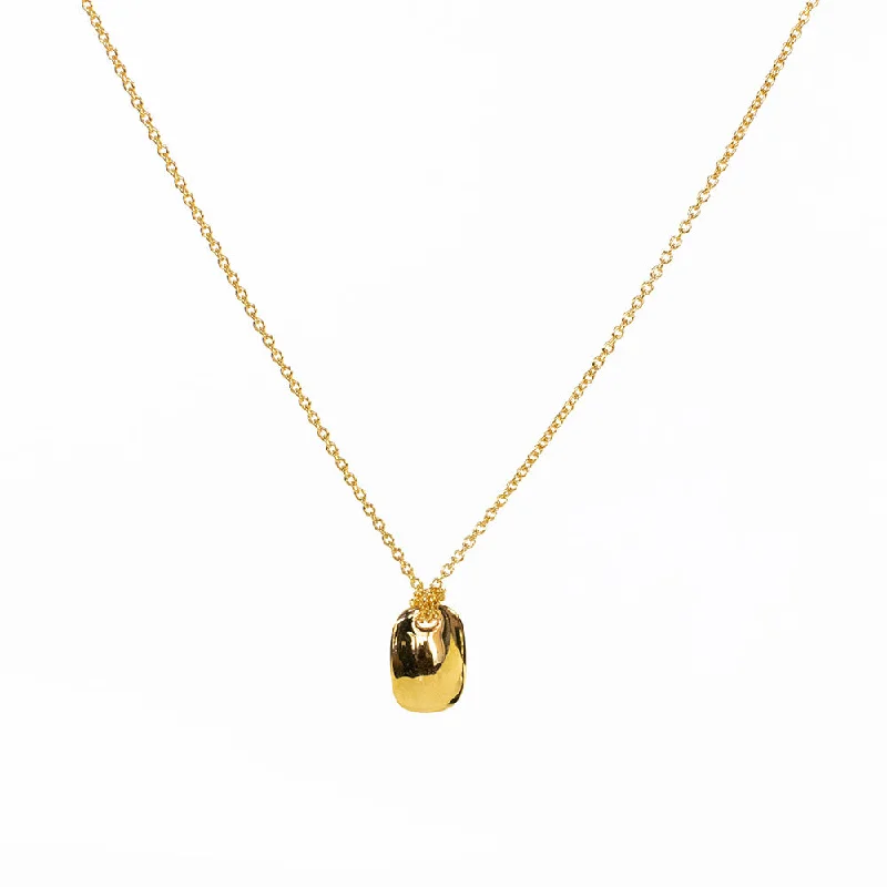 ladies-unique-figaro-chain-necklaces-Gold Vermeil Chiclet Necklace