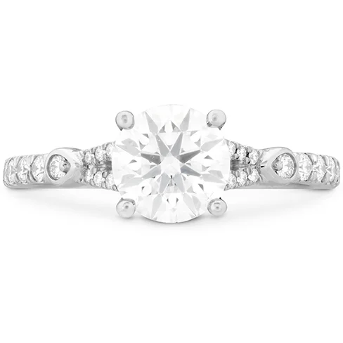 Ladies wedding rings graceful romance -Hearts On Fire Cali Chic Petal Split Shank Diamond Engagement Ring