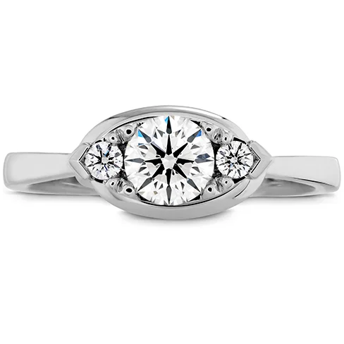 Ladies wedding rings for cocktail unions -Hearts On Fire Optima Regal Horizontal Diamond Engagement Ring