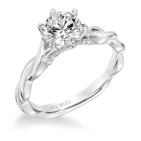 Ladies wedding rings sculpted elegance -ArtCarved "Tala" Engagement Ring