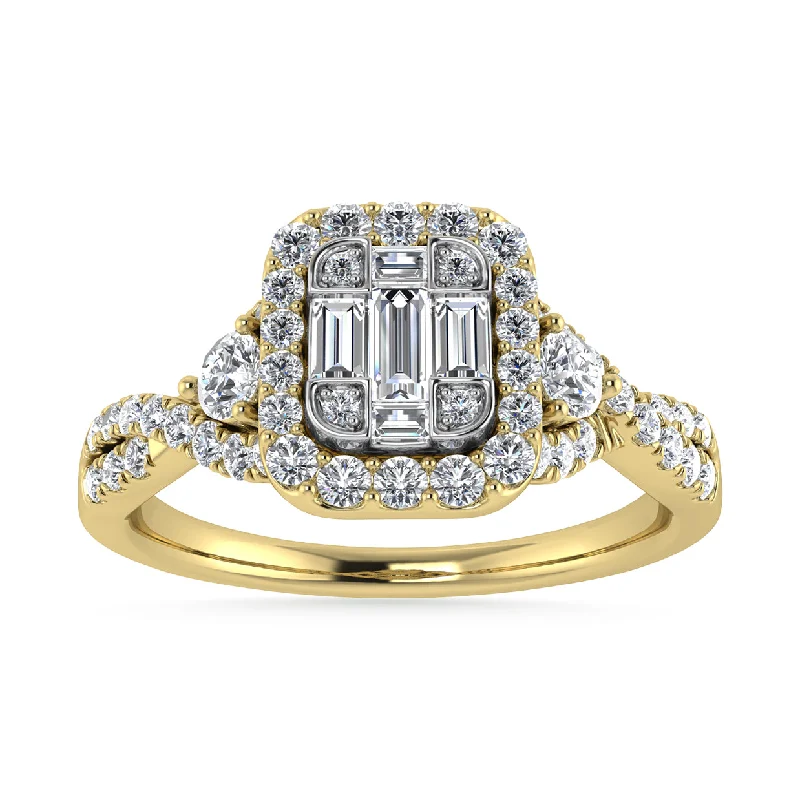 Ladies wedding rings for timeless love -Diamond 3/8 Ct.Tw. Engagement Ring in 14K Yellow Gold