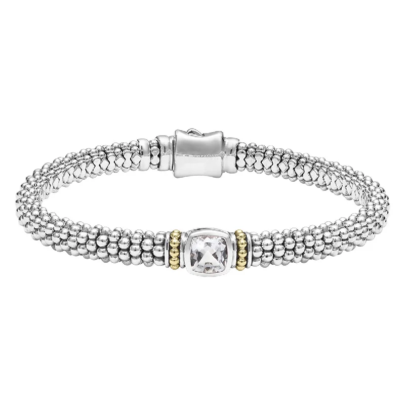 ladies-gold-diamond-bracelets-White Topaz Caviar Bracelet