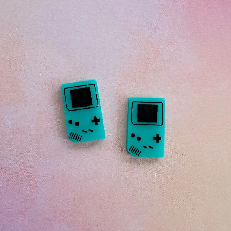 Ladies earrings fine shine -Handheld Game Stud Earrings