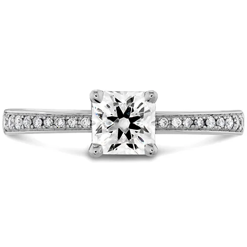 Ladies wedding rings for runway ceremonies -Hearts On Fire Dream Signature Engagement Ring with Diamond Band