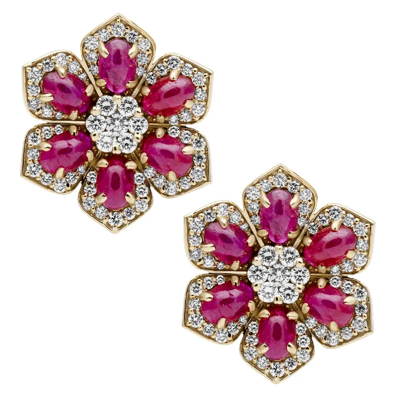 Ladies earrings for promise vibes -Earrings - Ruby And Diamond