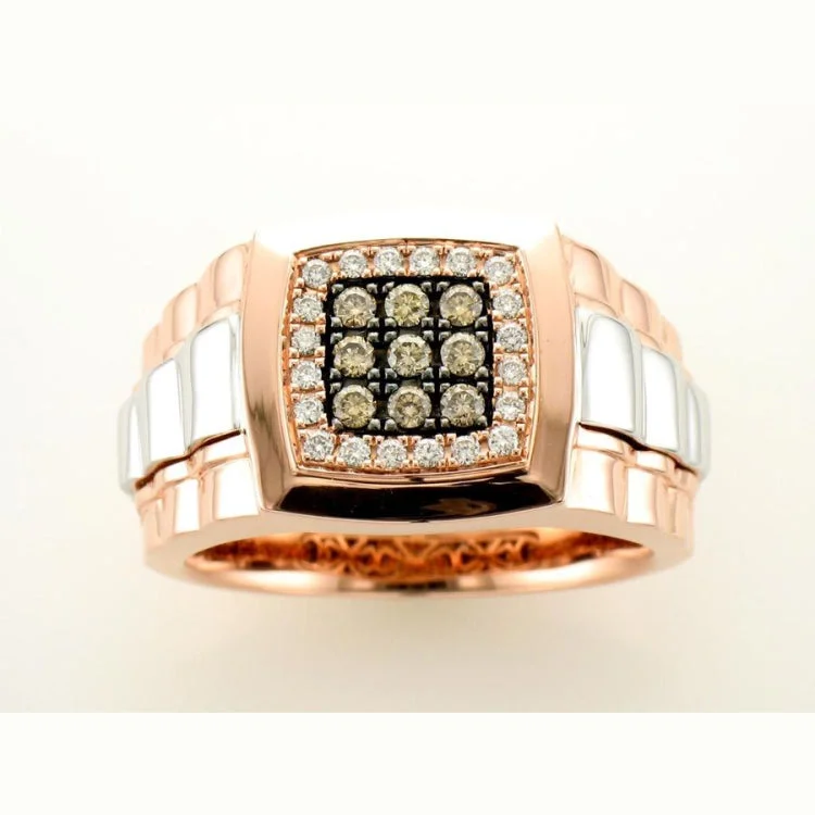 Ladies rings with ridge shine -Le Vian 14K Two Tone Gold Ring