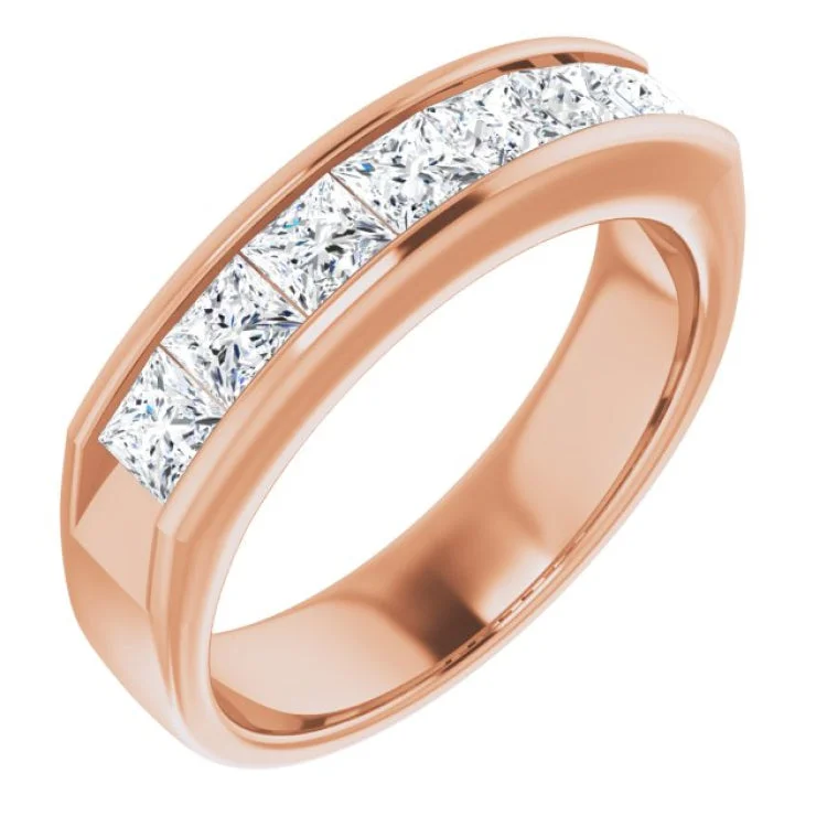 Ladies rings with hope designs -14K Rose 1 3/4 CTW Natural Diamond Ring