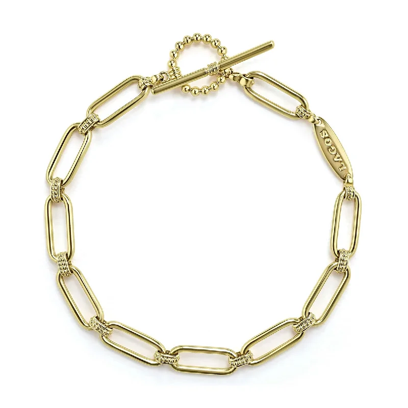 ladies-star-slider-bracelets-18K Gold Petite Link Bracelet