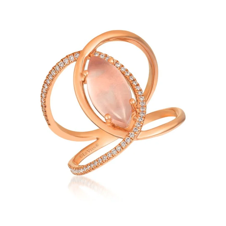 Ladies rings for dinner elegance -Le Vian 14K Strawberry Gold Ring