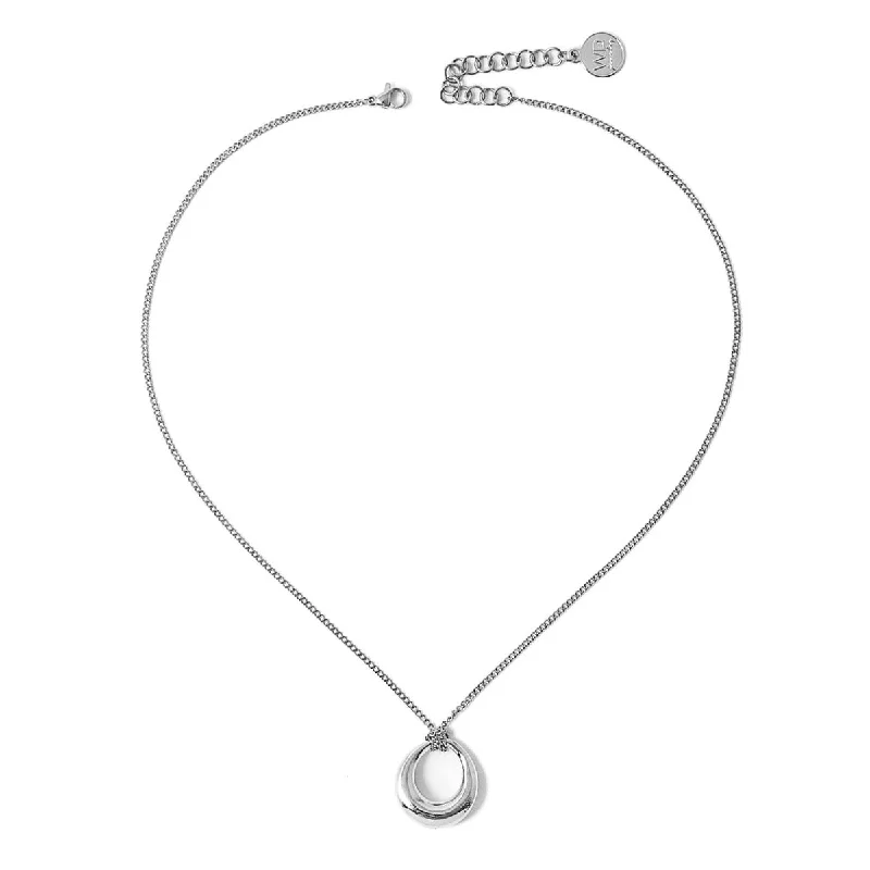 ladies-party-beaded-choker-necklaces-Domeo Silver Necklace