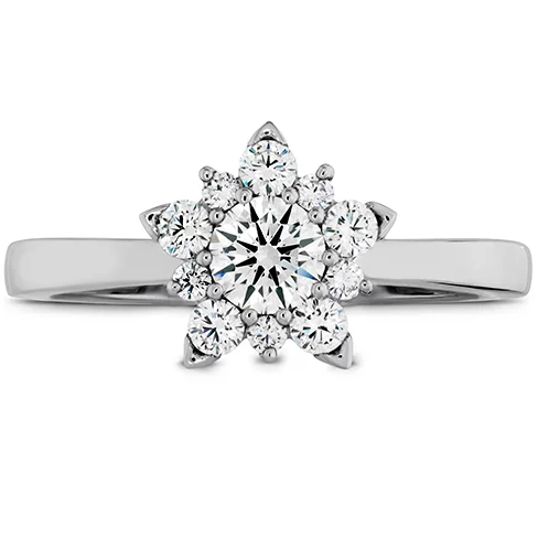 Ladies wedding rings for sweet unions -Hearts On Fire Aerial Cluster Engagement Diamond Ring