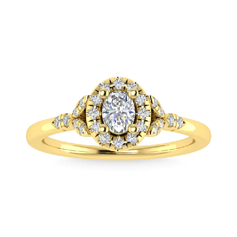 Ladies wedding rings for educator unions -Diamond 1/2 Ct.Tw. Engagement Ring in 14K Yellow Gold