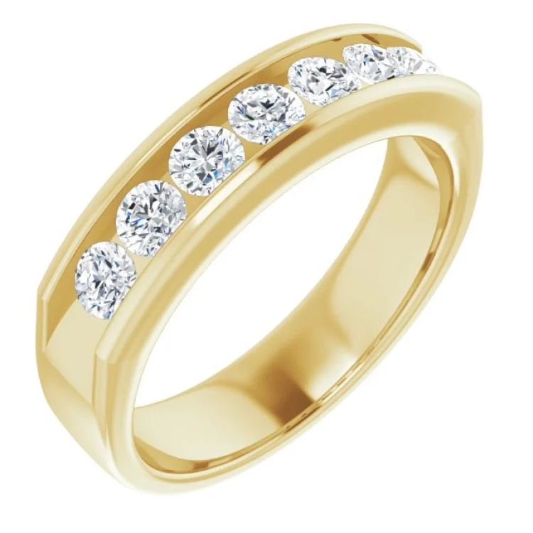 Ladies rings with claw elegance -14K Yellow 1 CTW Natural Diamond Ring