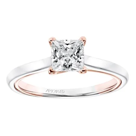 Ladies wedding rings with regal settings -ArtCarved "Tayla" Engagement Ring