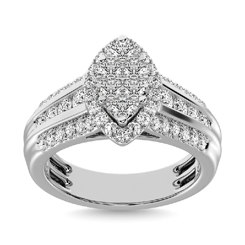 Ladies wedding rings for physician vows -10K White Gold 1 Ct.Tw. Diamond Engagement Ring