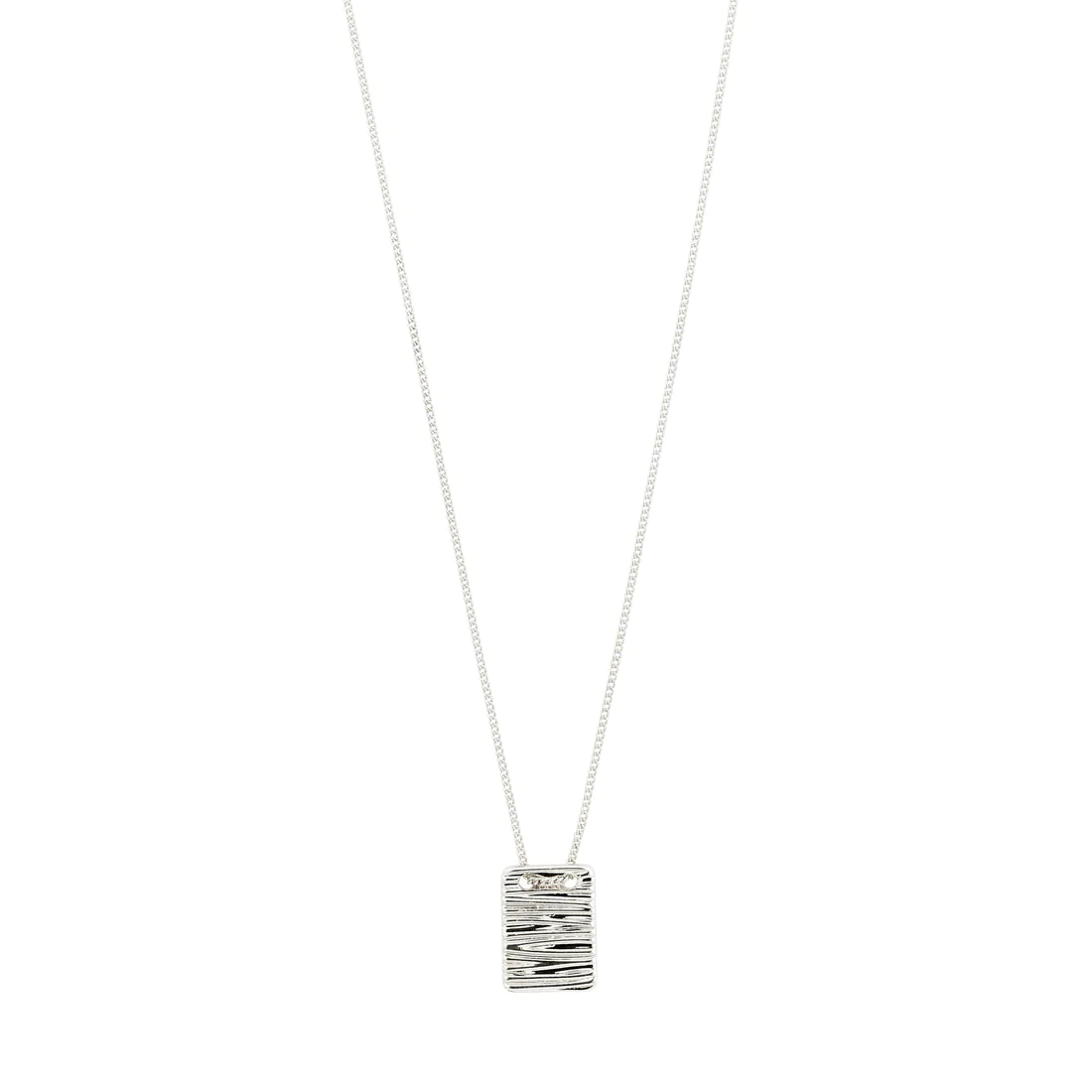 ladies-unique-figaro-chain-necklaces-Care Square Silver Plated Necklace