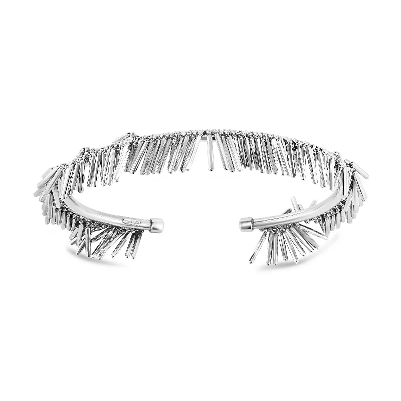 Ladies rings for trade charm -Silver Fringe Bangle