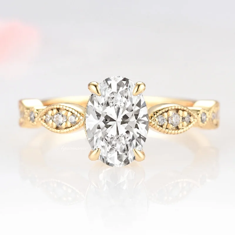 Ladies wedding rings quirky vows -Kylie Diamond (cz) Engagement Ring- 14K Yellow Gold Vermeil