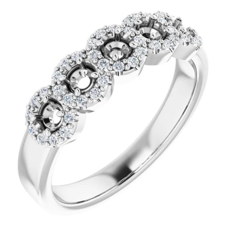 Ladies rings for chill charm -14K White 1 CTW Natural Diamond Anniversary Ring