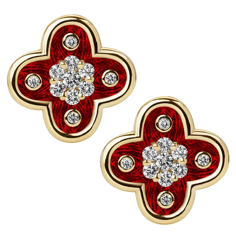 Ladies earrings cool elegance -Earrings - Diamond (enamel)