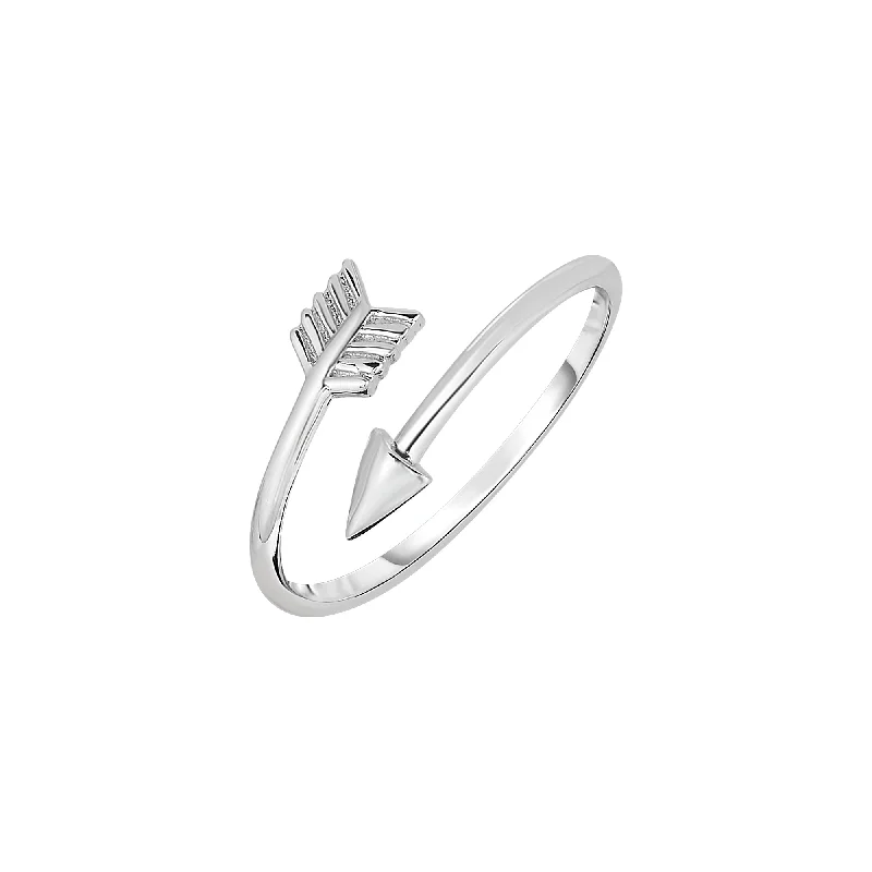 Ladies rings twisted elegance -Silver Arrow Ring