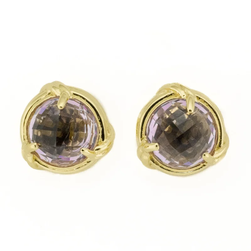 Ladies earrings modern shine -5.32ctw Peter Thomas Roth Amethyst Earrings in 18K Yellow Gold