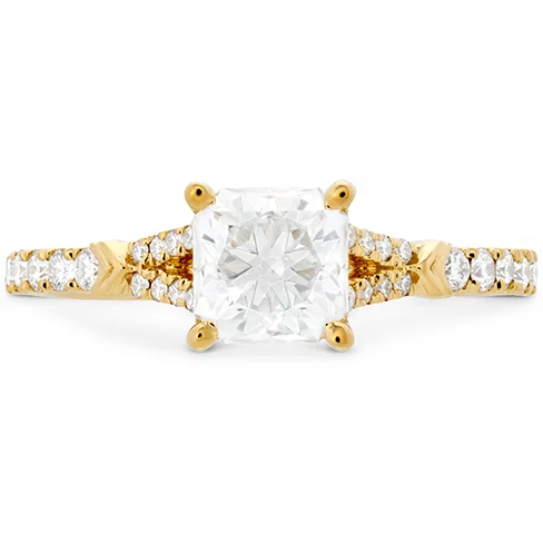 Ladies wedding rings with owl settings -Hearts On Fire Cali Chic Rope Split Shank Diamond Engagement Ring