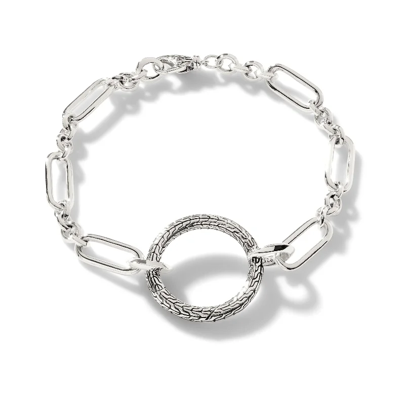 ladies-infinity-rigid-link-bracelets-John Hardy Keyring Knife Edge Amulet Bracelet BU900701