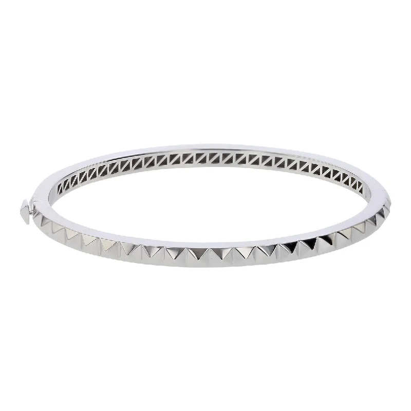 ladies-birthstone-multi-strand-bracelets-18K White Gold Obelisco Bangle Bracelet