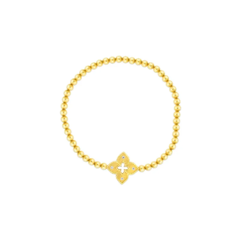 ladies-diamond-rigid-link-bracelets-0.03ct Diamond Petite Venetian Bracelet in 18K Yellow Gold