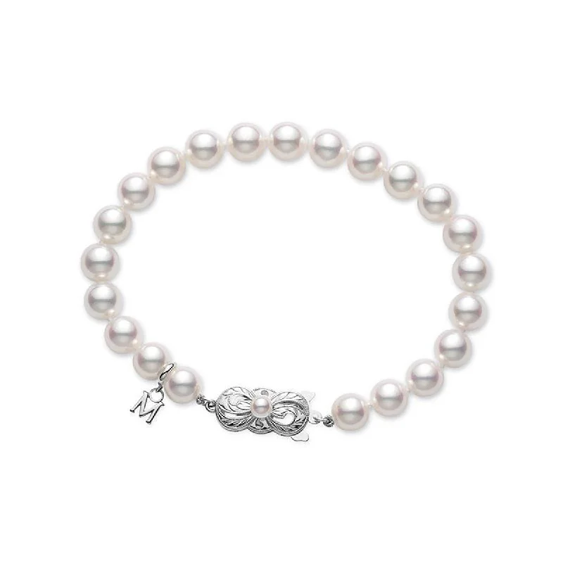 ladies-silver-diamond-bracelets-Strand Bracelet with White Gold Clasp