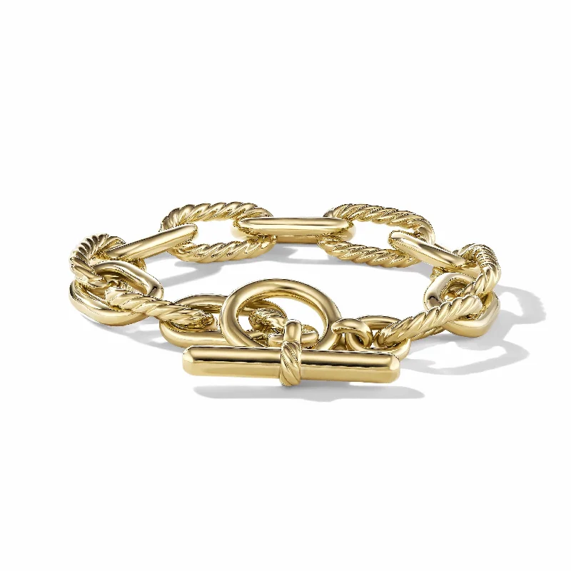 ladies-ethnic-wraparound-bracelets-DY Madison Toggle Chain Bracelet in 18K Yellow Gold