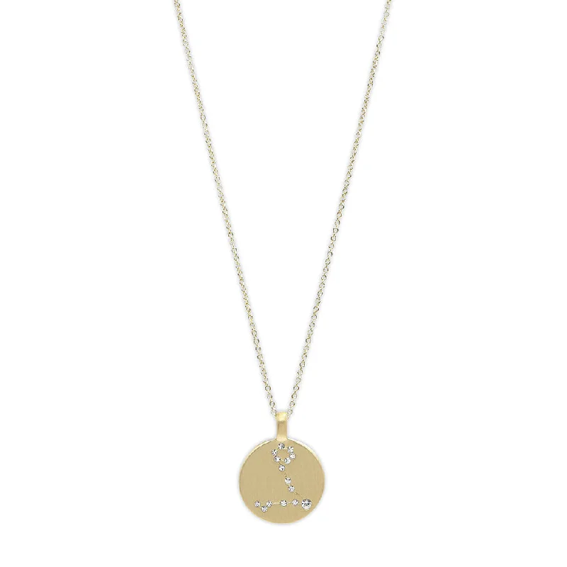 ladies-unique-box-chain-necklaces-Pisces Star Sign Gold Plated Necklace