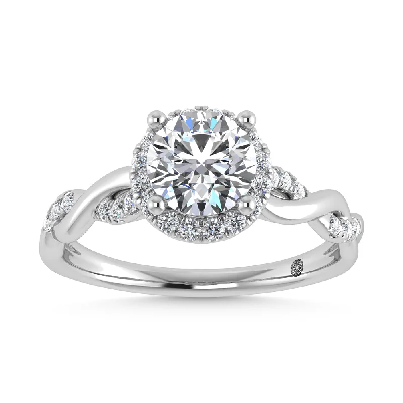 Ladies wedding rings for educator unions -10K White Gold Lab Grown Diamond 1 1/4 Ct.Tw. Engagement Ring