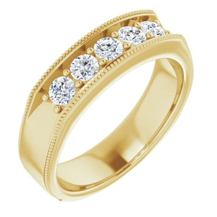 Ladies rings with topaz brilliance -14K Yellow 3/4 CTW Natural Diamond Ring