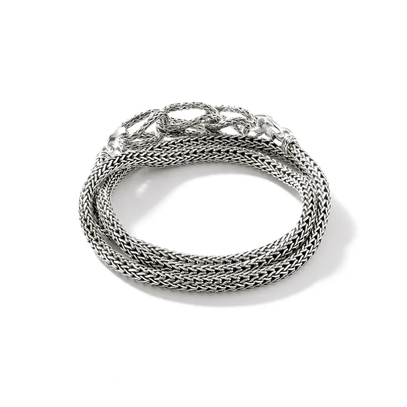 ladies-everyday-adjustable-cuff-bracelets-John Hardy Asli Link Triple Wrap Bracelet BU900937