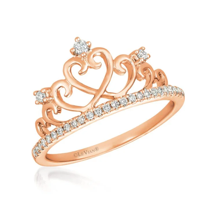 Ladies rings twisted elegance -Le Vian 14K Strawberry Gold Ring