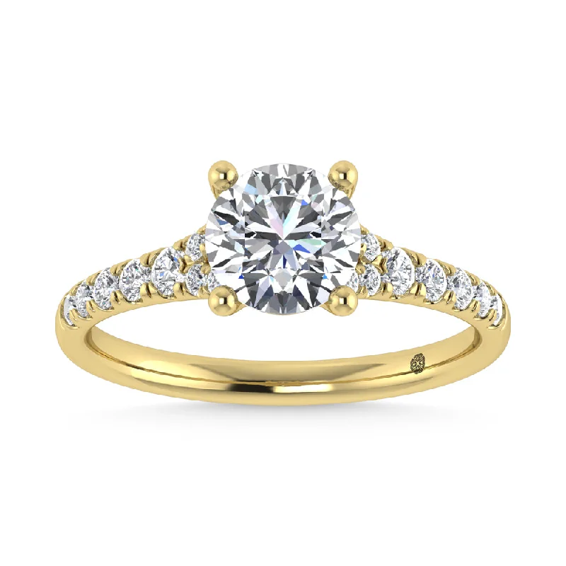 Ladies wedding rings with tide brilliance -10K Yellow Gold Lab Grown Diamond 1 1/4 Ct.Tw. Engagement Ring