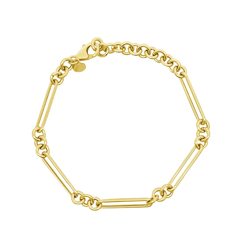 ladies-elegant-chain-link-bracelets-Petite Triple Round Link Chain Bracelet