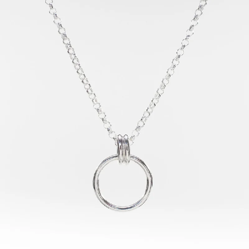 ladies-gift-y-drop-necklaces-Silver Double Loop Necklace