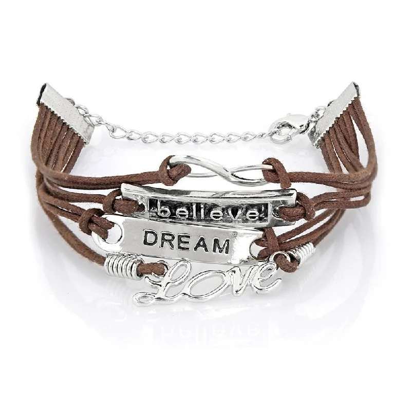 ladies-classic-leather-wrap-bracelets-Mahi Rhodium Plated Immense Love Casual Bracelet For Boys And Men