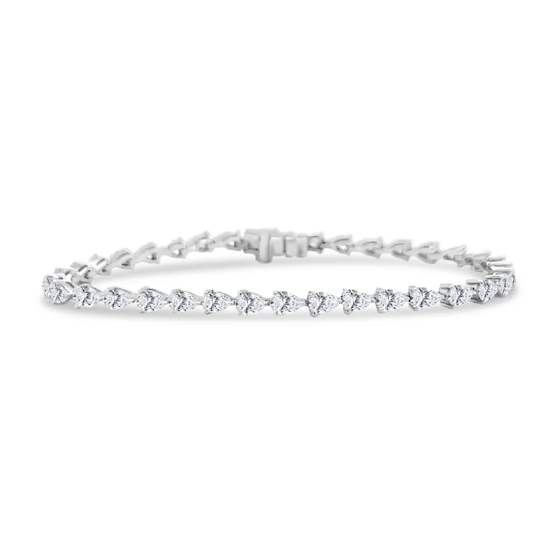 ladies-affordable-hinged-bangle-bracelets-Chasing Pear Tennis Bracelet