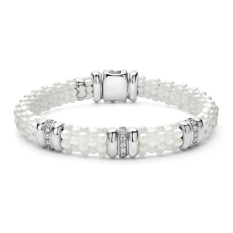 ladies-everyday-wraparound-bracelets-Three Station Ceramic Diamond Bracelet